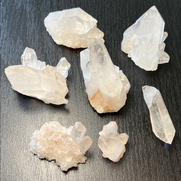 Lot of 7 Clear Quartz Crystal Cluster Tower Healing Pieces - Picture 13 of 13